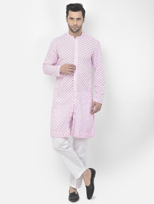 men embroidered kurta with bottom ethnic wear set - 21095913 - Very Small Image - 1