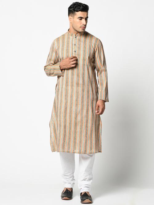men long sleeves kurta churidaar set - 21096134 - Very Small Image - 1