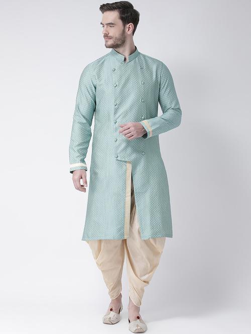 men kurta with dhoti ethnic wear set - 21096238 - Very Small Image - 1