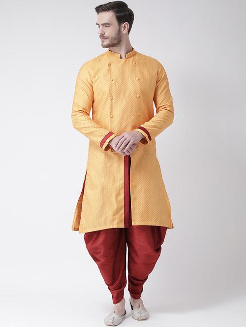 men kurta with dhoti ethnic wear set - 21096243 - Very Small Image - 1