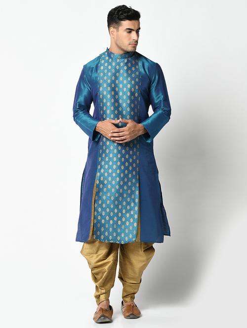 men kurta with dhoti ethnic wear set - 21096268 - Very Small Image - 1