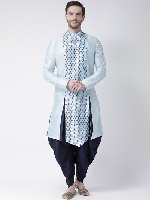 men kurta with dhoti ethnic wear set - 21096305 - Very Small Image - 1