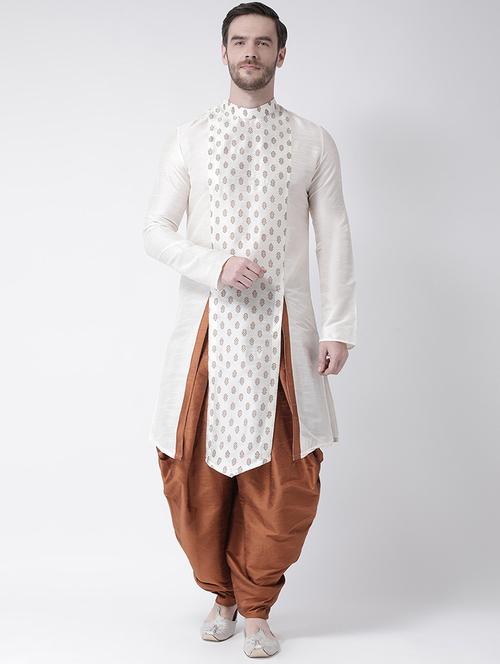 men kurta with dhoti ethnic wear set - 21096420 - Very Small Image - 1