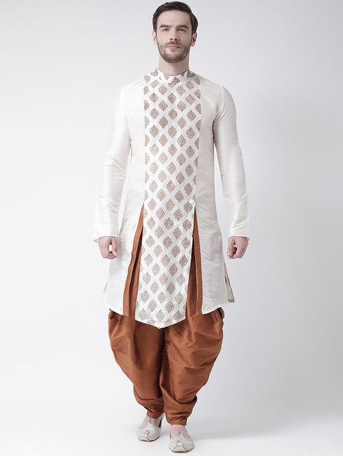 men kurta with dhoti ethnic wear set - 21096423 - Very Small Image - 1
