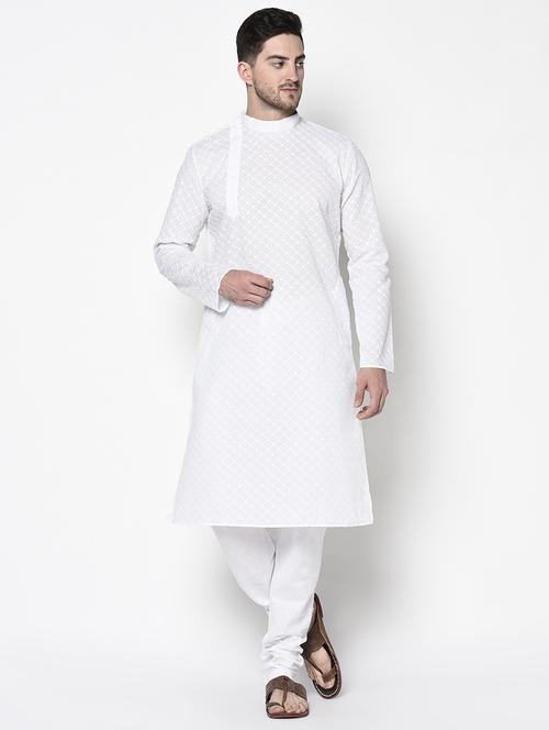 men long sleeves kurta churidar set - 21096464 - Very Small Image - 1