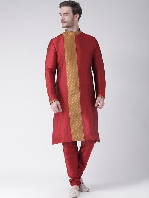 men long sleeves kurta churidar set - 21096496 - Very Small Image - 1