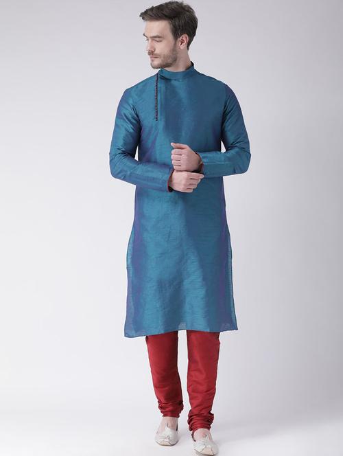 men kurta with dhoti ethnic wear set - 21096568 - Very Small Image - 1