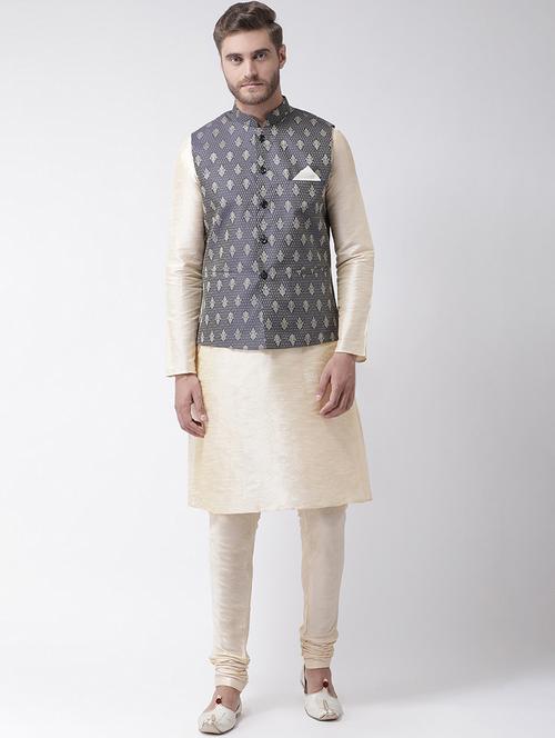 men kurta with churidar ethnic wear set - 21097162 - Very Small Image - 1