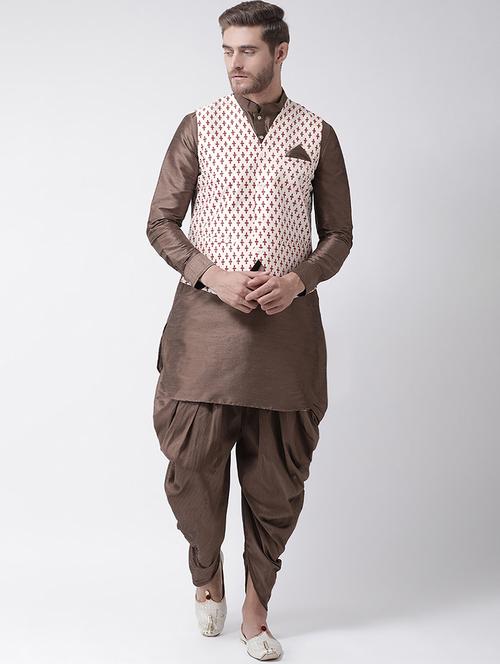 men dhoti kurta ethnic wear set - 21097198 - Very Small Image - 1