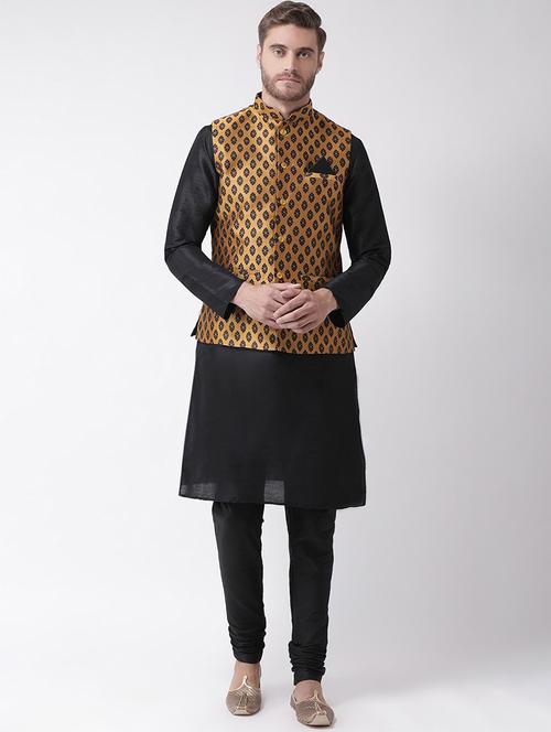 men kurta with churidar ethnic wear set - 21097227 - Very Small Image - 1