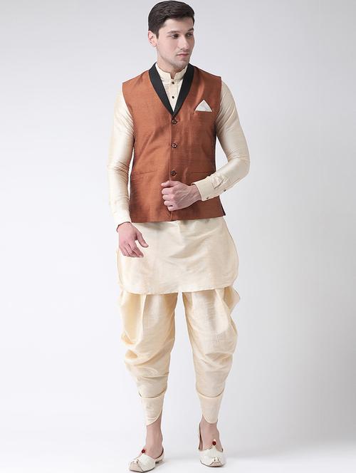 men dhoti kurta ethnic wear set - 21097320 - Very Small Image - 1