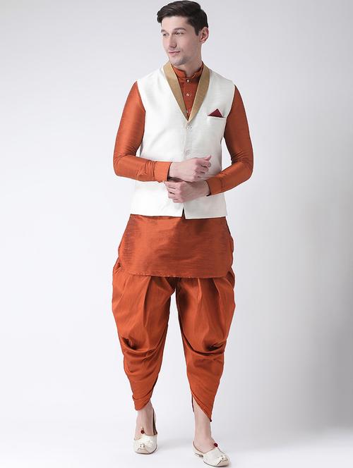 men dhoti kurta ethnic wear set - 21097402 - Very Small Image - 1