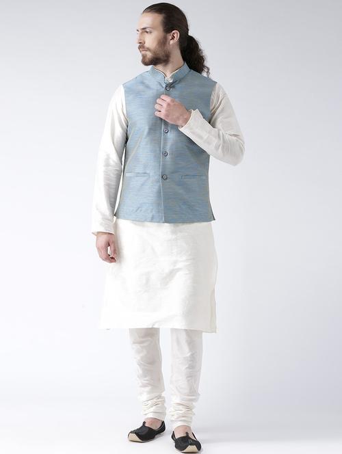 men kurta churidar set with jacket - 21097844 - Very Small Image - 1