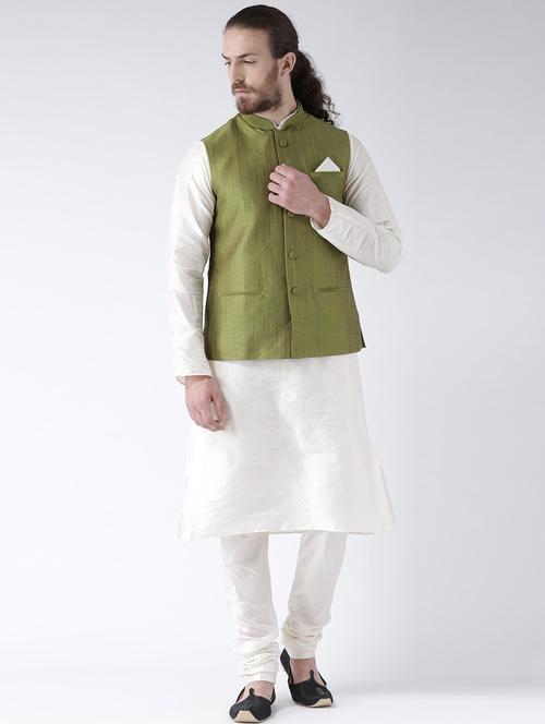 men mandarin neck kurta bottom with jacket - 21097850 - Very Small Image - 1