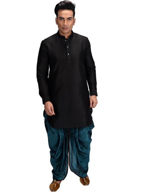 men kurta with dhoti ethnic wear set - 21097904 - Very Small Image - 1