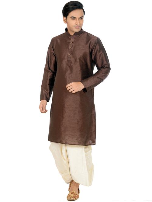 men dhoti kurta ethnic wear set - 21098115 - Very Small Image - 1