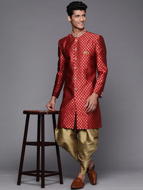 men self designed sherwani ethnic wear - 21098181 - Very Small Image - 1