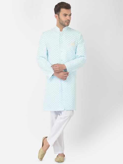 men embroidered sherwani ethnic wear set - 21098239 - Very Small Image - 1