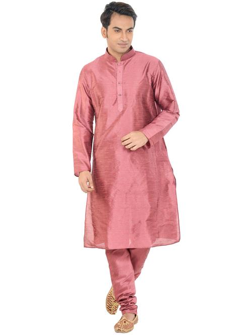 men solid color regular fit kurta - 21098724 - Very Small Image - 1