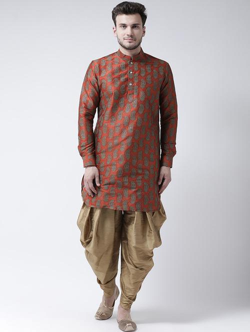 men dhoti kurta ethnic wear set - 21098748 - Very Small Image - 1
