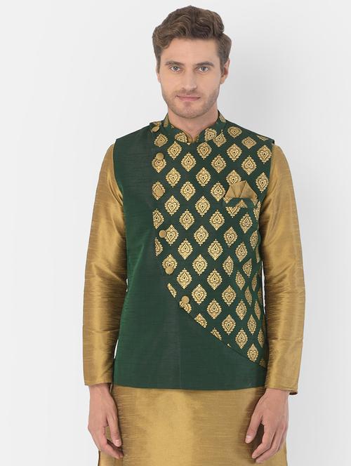 men printed nehru jacket - 21098806 - Very Small Image - 1