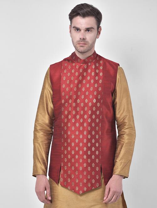 men self design nehru jacket - 21098810 - Very Small Image - 1