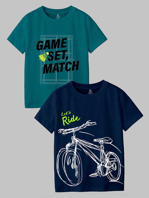 pack of 2 multi colored printed t-shirt - 21099332 - Very Small Image - 1
