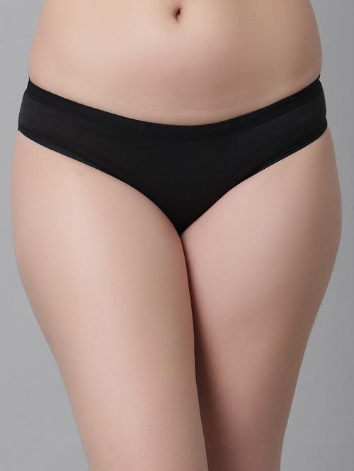 black cotton blend combos panty - 21101419 - Very Small Image - 1