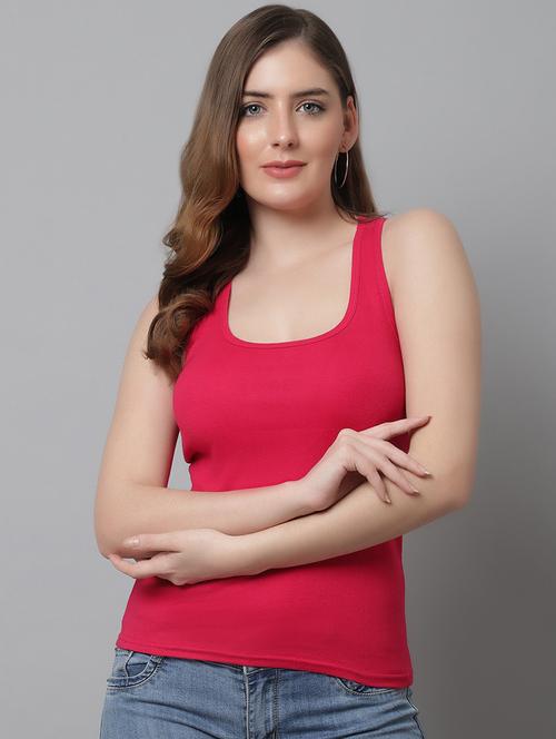 women sleeveless solid tank top - 21101591 - Very Small Image - 1