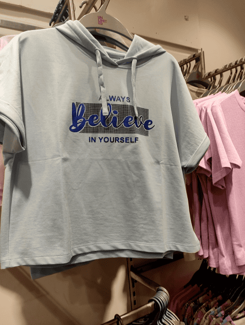 sky blue loop knit tshirt - 21101676 - Very Small Image - 1