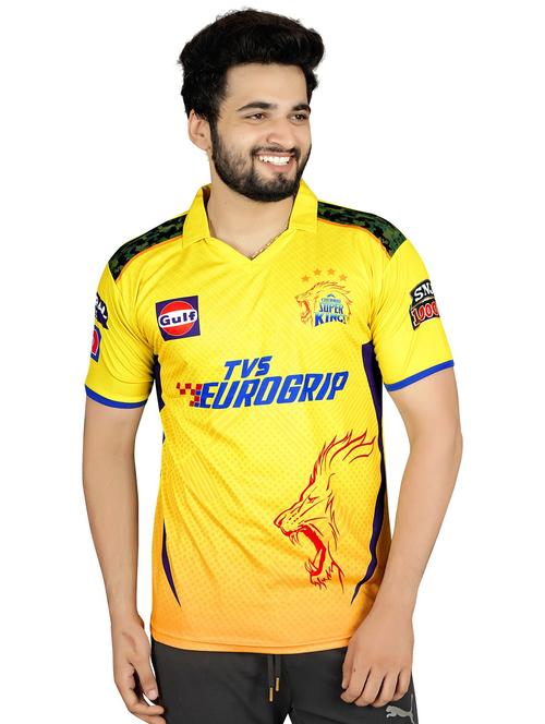 men yellow all over printed polo t-shirt - 21102351 - Very Small Image - 1