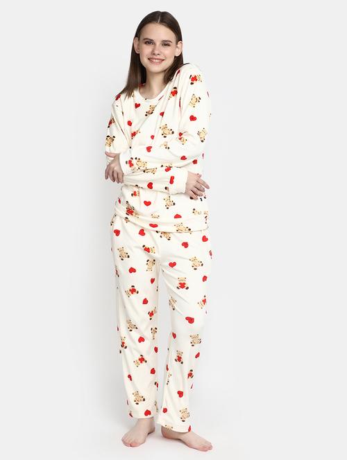 women quirky print pyjama nightwear set - 21104158 - Very Small Image - 1