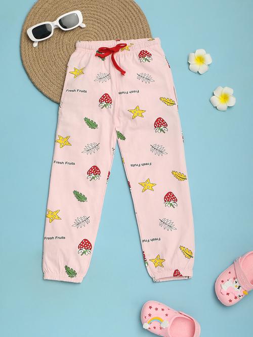 kids pink printed detailed jogger - 21104296 - Very Small Image - 1