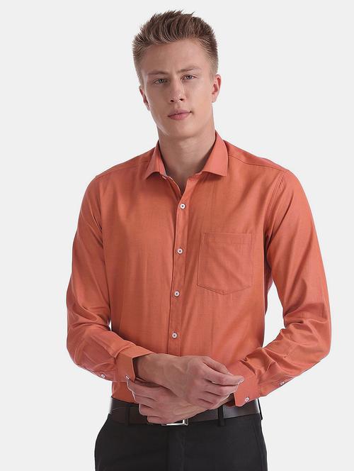 men long sleeved solid formal shirt - 21113337 - Very Small Image - 1