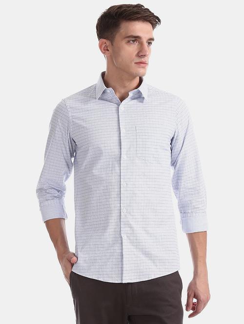 men long sleeved checkered formal shirt - 21113349 - Very Small Image - 1