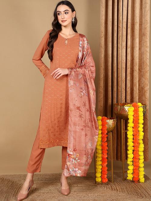 women kurta pant set with dupatta - 21113407 - Very Small Image - 1