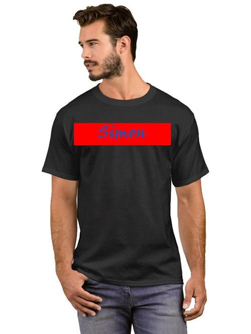 men round neck chest print t-shirt - 21117814 - Very Small Image - 1