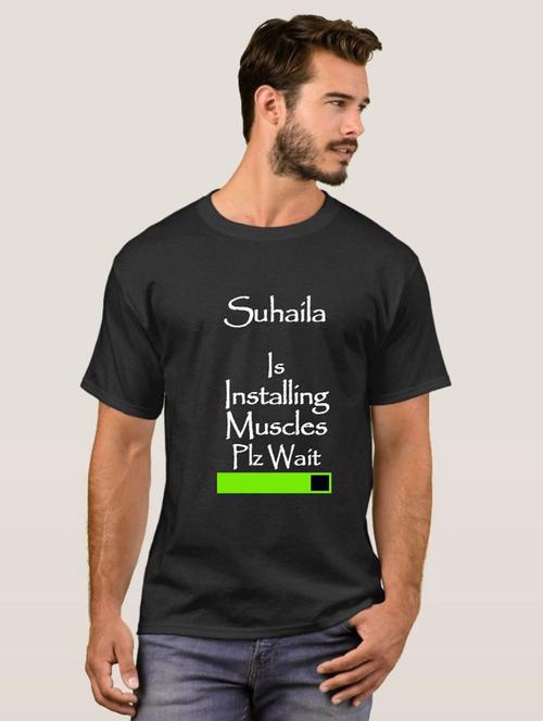men round neck front print t-shirt - 21120008 - Very Small Image - 1