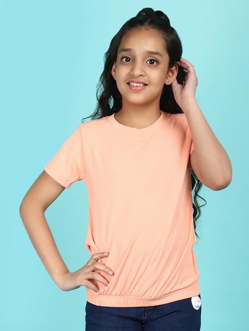 girls orange cotton top - 21128363 - Very Small Image - 1