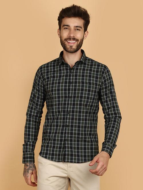 green cotton casual shirt - 21128399 - Very Small Image - 1