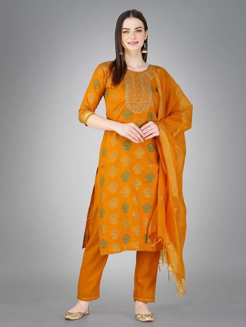 women round neck suit set - 21129341 - Very Small Image - 1