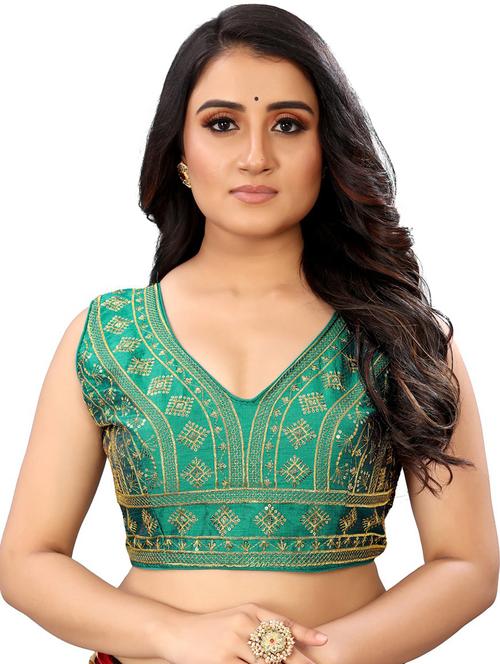 green embroidered blouse - 21129503 - Very Small Image - 1