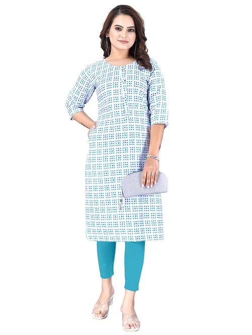 women three quarter sleeve straight kurta - 21129737 - Very Small Image - 1
