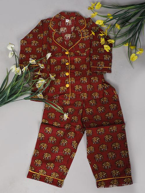 kids printed nightwear pyjama set - 21129951 - Very Small Image - 1