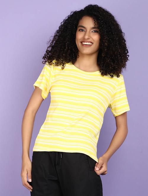 yellow cotton regular t-shirt - 21130532 - Very Small Image - 1