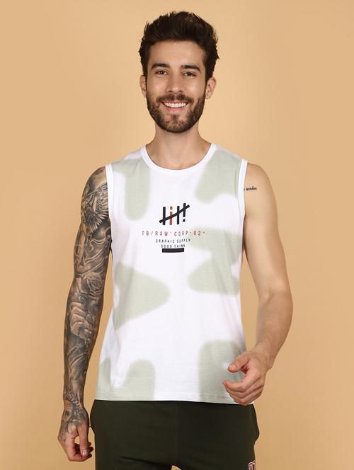 men printed sleeveless t-shirt - 21130999 - Very Small Image - 1