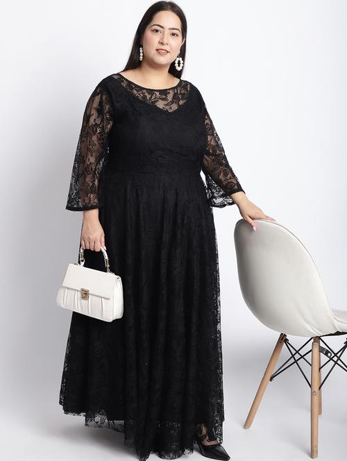 black net aline gown - 21131490 - Very Small Image - 1