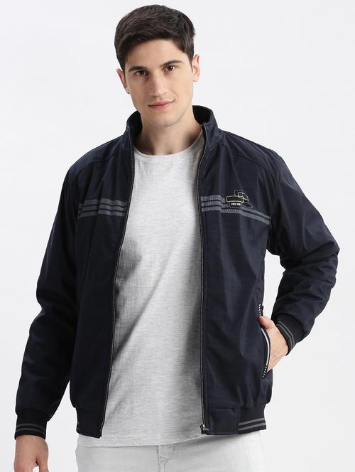 navy blue nylon bomber jacket - 21132323 - Very Small Image - 1