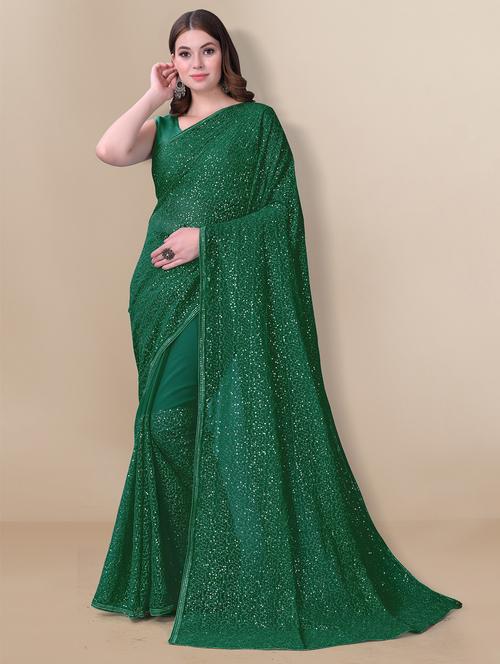 women sequined work saree with blouse - 21134281 - Very Small Image - 1