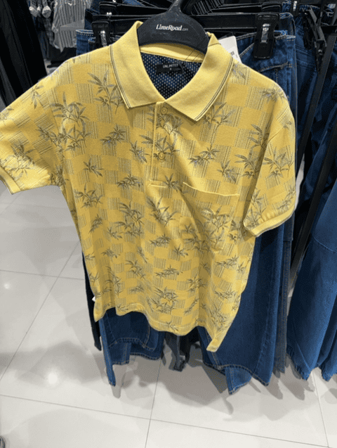 yellow jacquard tshirt - 21135021 - Very Small Image - 1